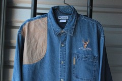 Columbia Deer Hunting Blue Jean Mens Button-Up Western Shirt XL