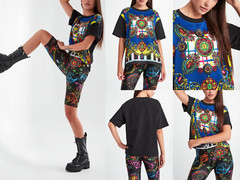 VERSACE JEANS COUTURE PATTERNED Baroque Top Blouse Shirt Oversized T-shirt XL