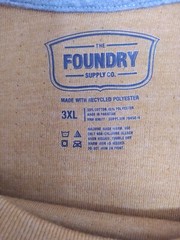 The Foundry Crew Neck Long Sleeve Pullover Shirt Recycled Fibers Gold 3XL