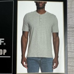 WP Weatherproof® Men’s 2 Pack Short Sleeve Henley Size XXL White/Gray
