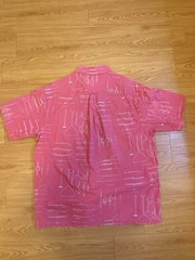 Columbia Shirt Men Large Red River Lodge Short Sleeve AOP Button Fisherman Knots