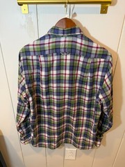 Barneys New York Double Faced Plaid Men’s Button Down Sportshirt
