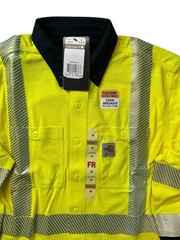 Carhartt Flame Resistant High-Visibility Force Long-Sleeve Class 3 Shirt Medium