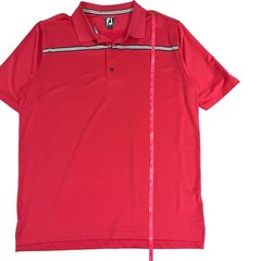 FootJoy FJ Men’s Athletic Fit Pink Stripe Beau Rivage Golf Polo Shirt Size XXL