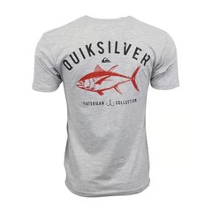 QUIKSILVER MENS TUNA FISH T SHIRT GRAY HEATHER TEE