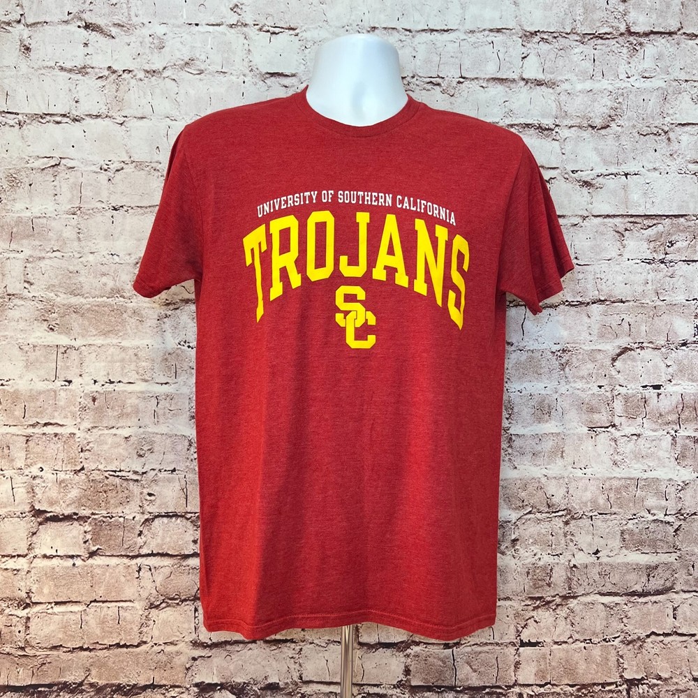 Rivalry Threads 91 Men’s Heather Red USC TROJANS SC Graphic Print T-Shirt Medium