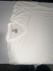 Hanes men’s white V-neck undershirt made from ComfortSoft® cotton fabric L/G/G