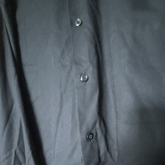 Van Heusen Wrinkle Free Solid Black Regular Fit Dress Shirt 17 36/37