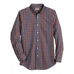 Croft & Barrow Men’s Dress Shirt Easy Care Buttoned Collar Clark Plaid Burgundy
