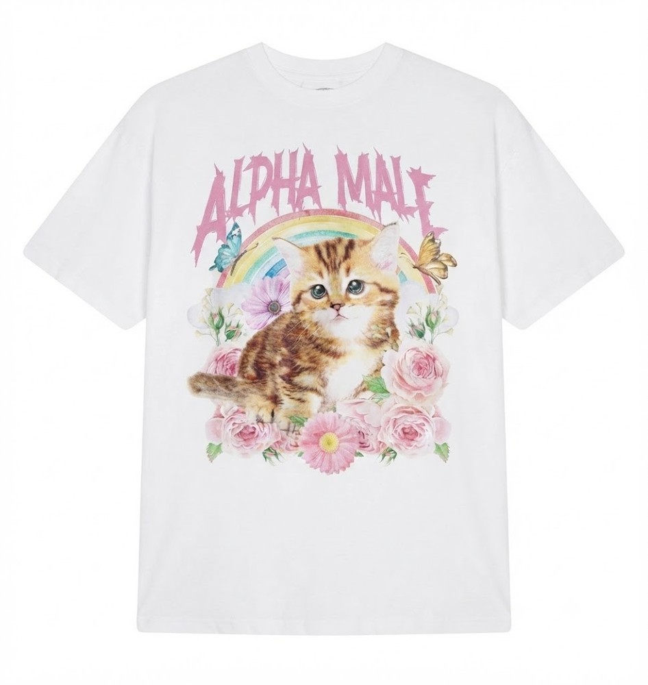 Alpha Male Graphic Printed Gift For Friends White T-Shirt
