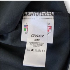 NEW Spyder Limitless Solid Raised Metallic Web Zip T-Neck in Black Size Large