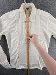 Stenstroms Formal Hidden Buttons Pleats Twofold Super Slimline French Cuff 42