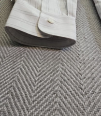 Roundtree & Yorke Gold Label Button-Up Shirt 16 1/2 35 Windowpane 100% Cotton