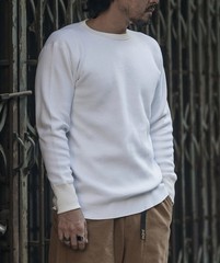 Heavyweight Waffle Cotton Long Sleeve – White Non Stock Mfg. Co S