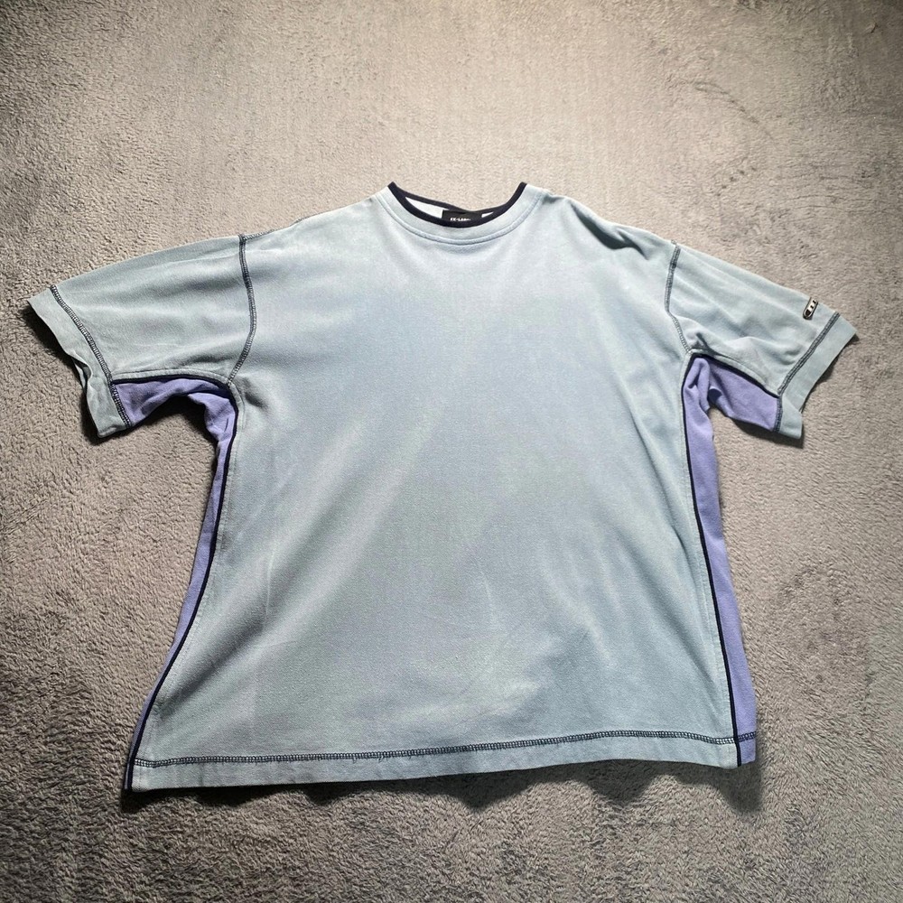 Mainstream T-Shirt Men’s Extra Large Blue Crew Neck Colourblock Casual