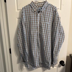 Southern Tiger Men’ Button Down Plaid Dress Shirts Size XL