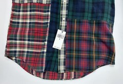 Ralph Lauren Shirt Men Small Classic Fit Mixed Plaid Patchwork Oxford Preppy NEW