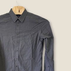 UNTUCKit Mens Medium Wrinkle Free Button Down Dress Shirt Gray Gingham