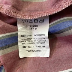 Wrangler Men Blue Stripped Red Western Pearl Snap Long Sleeve Cowboy Rodeo Shirt