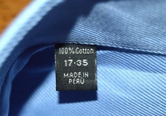 NWT Ike Behar Neiman Marcus 17 35 solid blue 100% cotton dress shirt y2j9