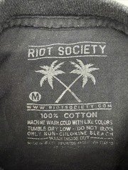 Rio Society Long Sleeve T-shirt Men M Black Geaphic Print Logo 100% Cotton.47917