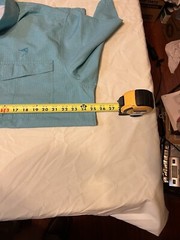 Bimini Bay Men’s SS Button Down Vented Shirt Blue Turquoise Large Polyester