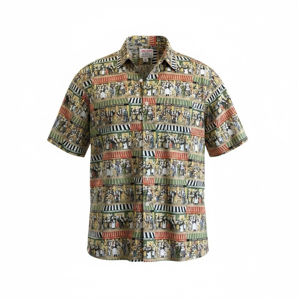 Reyn Spooner Guy Buffet ‘Cafe’ Egyptian Cotton Button-Up Shirt – Size 2XLarge