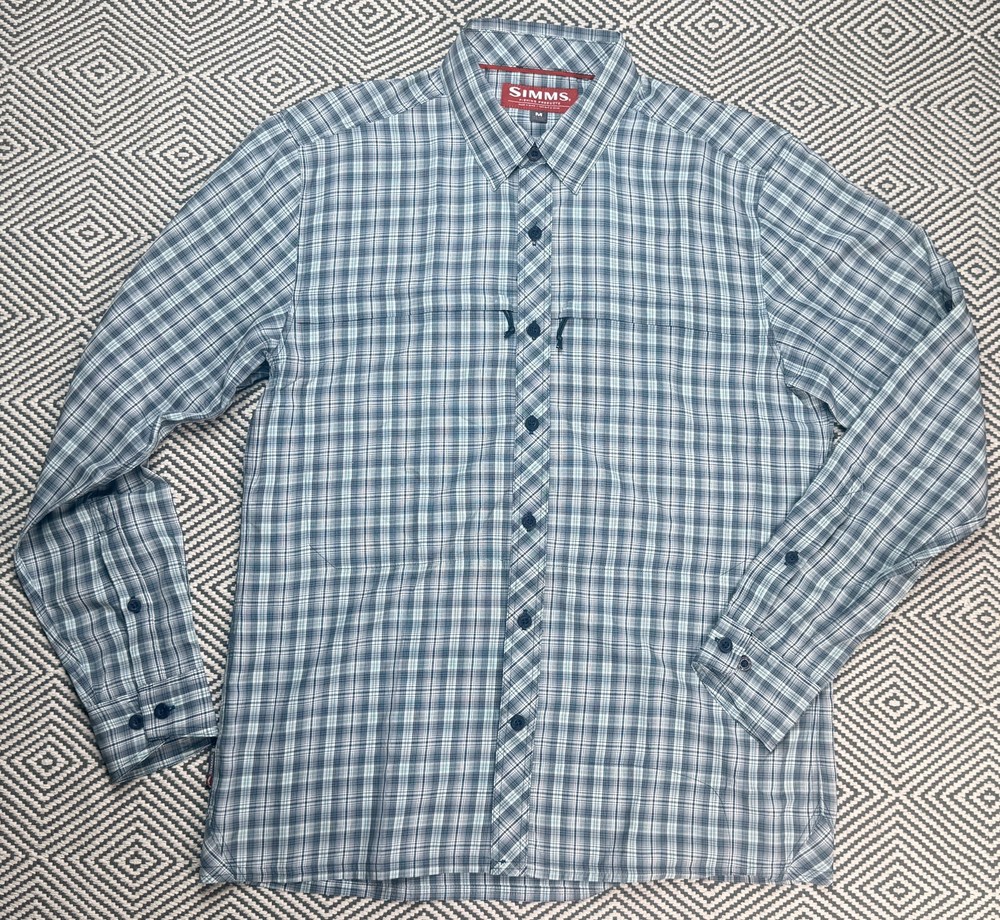 Simms Fishing Products Men’s Button Down Outdoor Fishing Shirt Size Medium