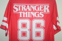 NEW Stranger Things HELLFIRE CLUB 86 Red JERSEY Netflix Adult Sizes