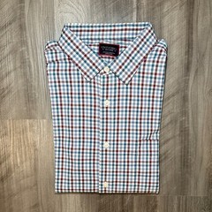 UNTUCKit Amanti Regular Checkered Performance Long Sleeve Button Down – 2XL