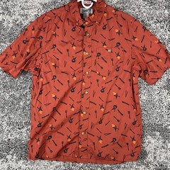 Duluth Untucked Short Sleeve Button Shirt Men Small Relaxed Fit Barbecue Grill