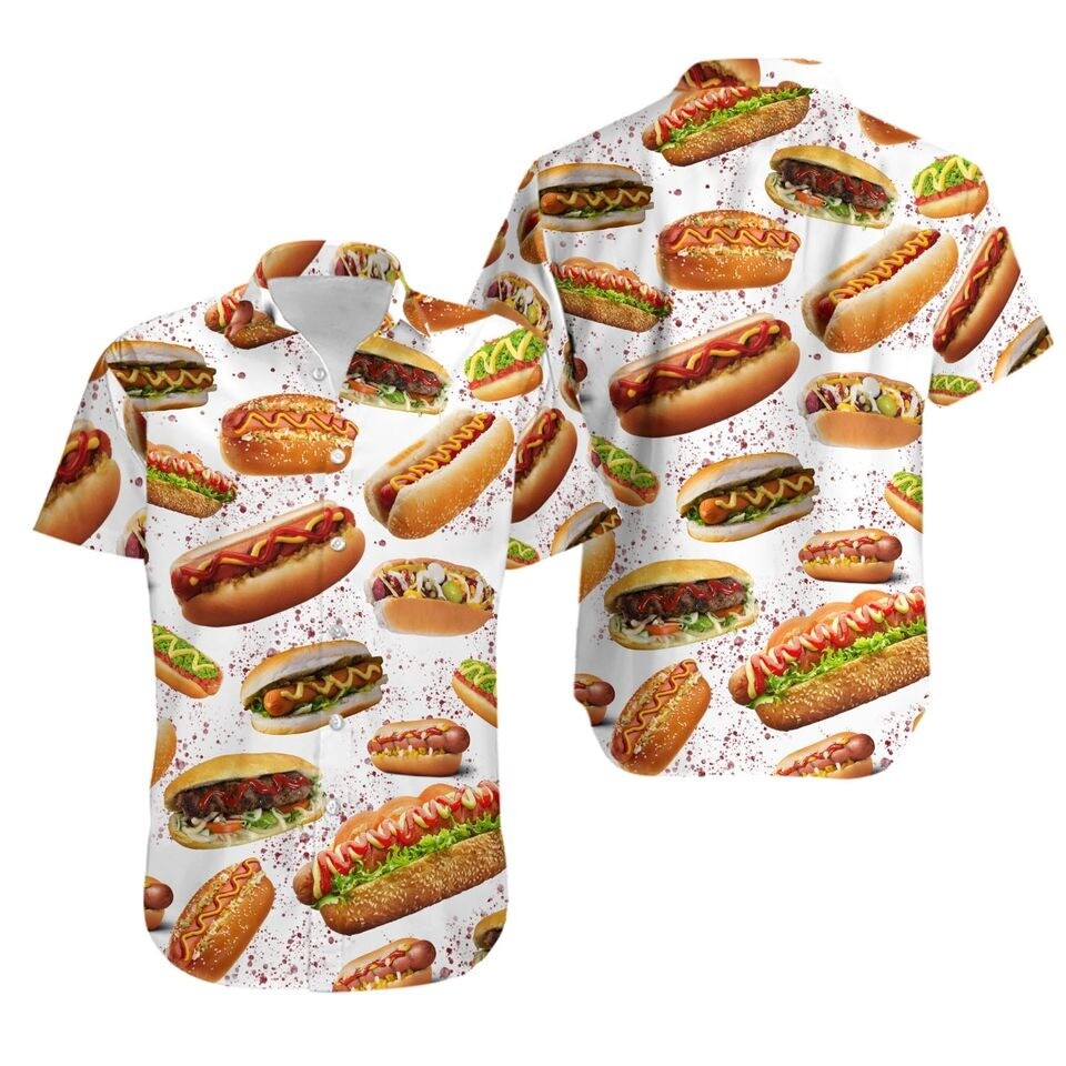 Hot Dog Basic Hawaiian Shirt 3D Summer Beach Shirt For Men and Women