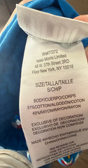 Isaac Morris IML button down popsicle shirt Sz small blue white red summer