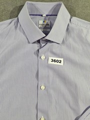 Richard James Shirt Mens 17 Inch Collar Lilac Striped Mayfair Poplin 100% Cotton