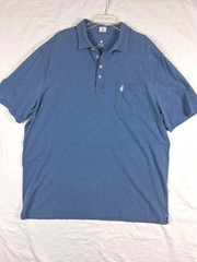 Johnnie-O Hangin’ Out Blue Polo Shirt XXL Pocket Stretch Cotton Short Sleeve