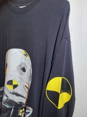 Nagri Testing In Progress Long Sleeve T-Shirt Men’s Size S Black Crash Dummies