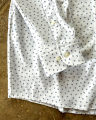 Hugo Boss Max Sharp Fit Performance Dress Shirt 15.5 32/33 Blue Geo $149 NWT