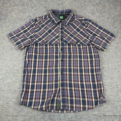 Hippy Tree Nomad Division Button Up Shirt Plaid Pockets Mens Small S