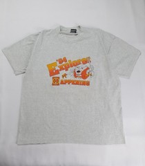 Vintage ’94 Explorer Happening T-Shirt Ash Gray Graphic Tee 1994 Single Stitch