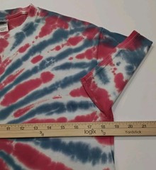 New Tie Dye Men’s T-Shirt Blue Red Adult Medium Multicolor Summer Spider