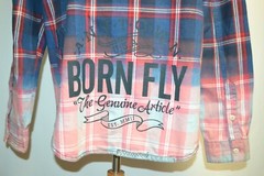 Born Fly Men’s Front Button Long Sleeve Plaid Shirt Sz 3X
