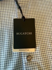 NWT BUGATCHI OoohCotton® L Multi-Circle Print Stretch Knit Sport Shirt Blue A15