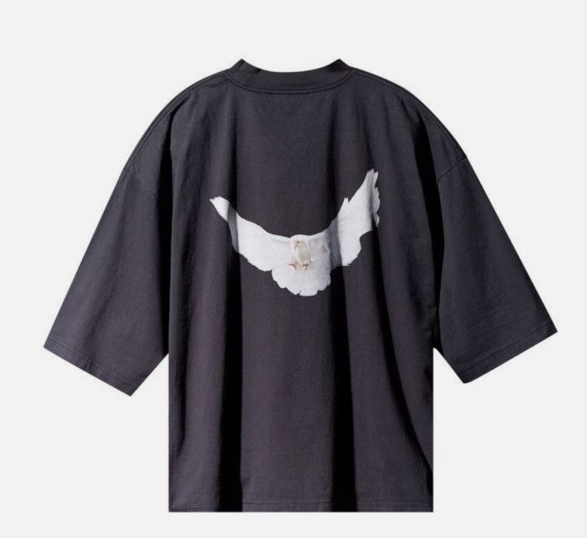 Yeezy Gap Engineered By Balenciaga 53 Dove 3/4 Sleeve Tee Dark Gray Medium