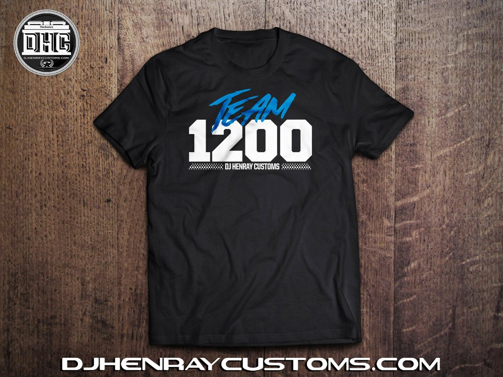 4X LARGE DJ T SHIRT “TEAM 1200” TURNTABLES BLACK NEW TECHNICS 1200 DHC