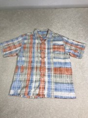 Tommy Bahama Mens M Island Zone Button Up Shirt Silk/polyester Blend S Sleeve
