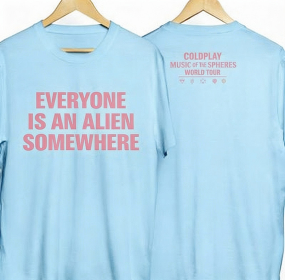 Coldplay Everyone Is An Alien Somewhere Two Sides T-Shirt NWT