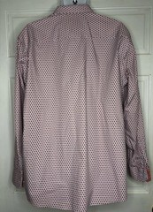 Johnston Murphy Performance Pattern Shirt XL Long Sleeve Flip Cuff Button Down