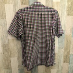 Toscano Designed by Patrick Assaraf Shirt Men’s size M Blue Violet Plaid