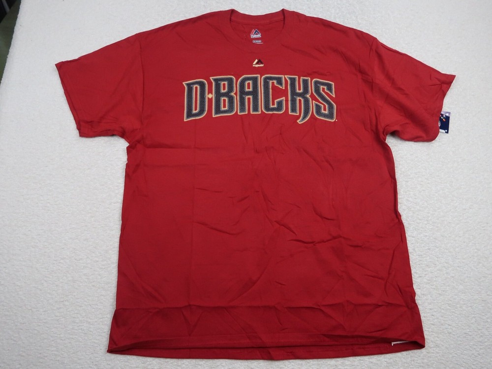 Majestic Men’s T Shirt Size XL Arizona Diamond Backs MLB Red Crew Neck Cotton