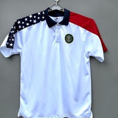 NWT United States Army Polo Shirt Mens XXL Stars Stripes USA Patriotic Golf 2XL
